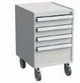 Load capacity 30 kg/drawer. Drawer size 380 x 500 mm. All of our drawer units are also available as 100% extendable versions with a load-bearing capacity of 60 kg/drawer.