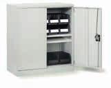 This cabinet is flat packed in an individual carton with all necessary fittings and instructions. Steel cabinets are epoxy powder coated in light grey. The shelves can be adjusted on 50 mm centres.