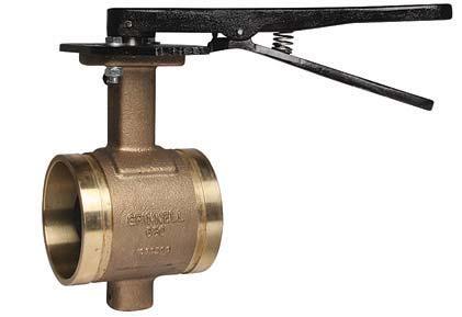 COPPR SYSMS Model B680 Butterfly Valve with Lever Handle ech Data Sheet: G530 he GRINNLL Model B680 is a lever handle bronze body butterfly valve designed for use with grooved copper tubing (CS),