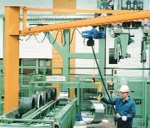 Demag Jib Cranes Using the KBK steel tack profile, KBK Pillar and Wall Mounted Jibs are lightweight and easy to move.