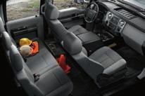 seat with center under-seat lockable storage with 2-volt powerpoint, and center armrest with dual cupholders and storage 60/40 split flip-up/fold-down rear bench seat with bag hooks; dual integrated