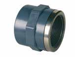 PVC ADAPTOR FITTINGS 057102 Socket Adaptor with Reinforcing Ring Cemented - Cod dxg C B l Lt Z Weight PN Pack 057102016003 16 x 3/8 25 12 14 13 3 30 10 16 2300 057102020005 20 x 1/2 30 12 16 17 3 36