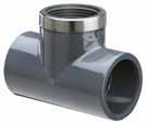 PVC ADAPTOR FITTINGS 057402 90 Tee with Reinforcing Ring Cemented - Cod dxgxd E l Lt Z Weight PN Pack 057402016003 16 x 3/8 22 14 13 9 46 16 16 1440 057402020005 20 x 1/2 27 16 17 11 55 24 16 700