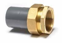 PVC ADAPTOR FITTINGS 058900 Metal Pipe & Tap Connectors, with EPDM gaskets and PVC Spigot x brass nuts Female - 5629 K G h L B Z E e di D C Di Cod D di G E e Z B L Di K C 5629 h Weight PN Pack