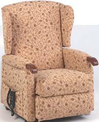 Heated lumbar and massage systems are available on recliners and riser