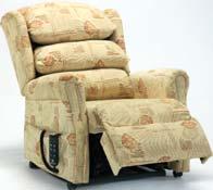 Recliner Dual Rise & Recline A neat and compact design with a chaise style seat