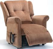 The dual riser-recliner has a chaise-seat which
