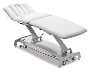 Medical Tables Therapy Table 460 550 2050 1040 650 / 750 +30 o -44 o 480 / 920 Hydraulic or electric height adjustment Table width is 650mm or 750mm Hand adjustable head and leg section, back section