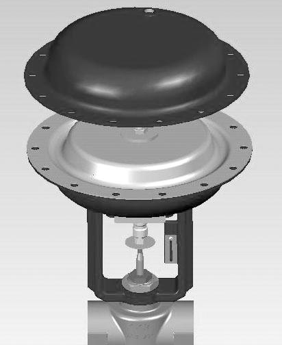 While supporting the actuator spindle so that the diaphragm sits evenly in the lower diaphragm case, replace the springs and upper diaphragm case.