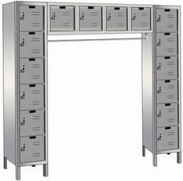 Box lockers do not include a shelf Doors: 18 gauge cold rolled steel, louvered. Frame: 16 gauge cold rolled steel. Body Components: 24 gauge cold rolled steel.