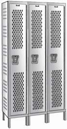 Stock Lockers Heavy-Duty Ventilated (HDV) Stock Lockers Color: Tan and Dark Gray Lockers are painted the same color throughout HDV stock lockers are available to ship knock-down or fully-assembled