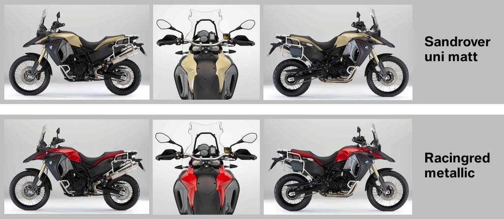THE F 800 GS ADVENTURE IN DETAIL Design and colour concept. The positioning colour is Sandrover non-metallic matt.
