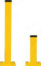 Posts Posts help protect equipment and personnel. Complete with cap and floor anchors. Painted yellow. Special heights are available.