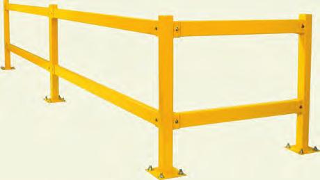 Great for defining walkways. Lift out rails allow quick access for maintenance and replacement of damaged parts. Not impact rated. Anchors not included, 1 /2" x 2" recommended. Painted safety yellow.