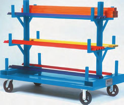 These 8 models are designed and constructed of heavy 3" channel frames to handle loads up to 10,000 lbs. Three cradles are standard.