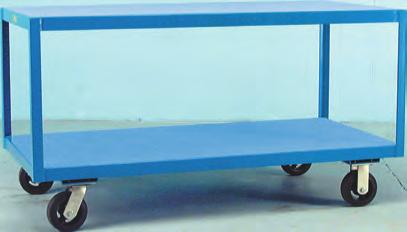 The low height and unobstructed top make these units the ideal portable work benches.