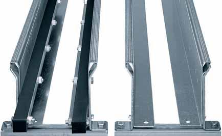 high-speed Corrosion resistant, seawater resistant aluminum profile Flexible assembly - Fastening on substructure independent of profile lengths and butt joints Plastic glide bar made of PE Bottom