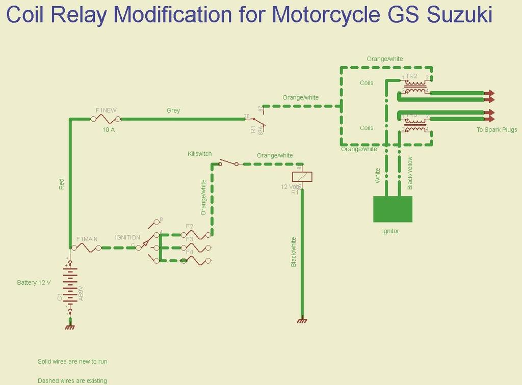 Installing Ignition Coil relay Above is a schematic diagram of the coil relay modification.