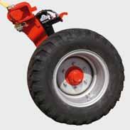 Rear-mounted transport pivot wheel Mid-mounted transport pivot wheel ideal for fenceline