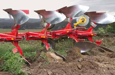 SERVO NOVA - ploughs with hydraulic stone protection A hydraulic overload protection system with adjustable triggering force protects the plough against damage.