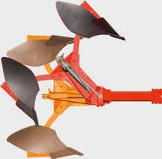 Each pair of plough bodies has its own hydraulic accumulator which allows upward movement to the side by up to 15.
