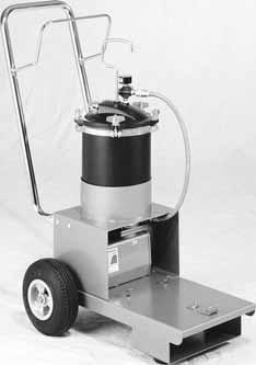portable pressure  Weighs only 32 kg (70 lbs). Includes: Cart with handle and hose rack Pneumatic tires 9.