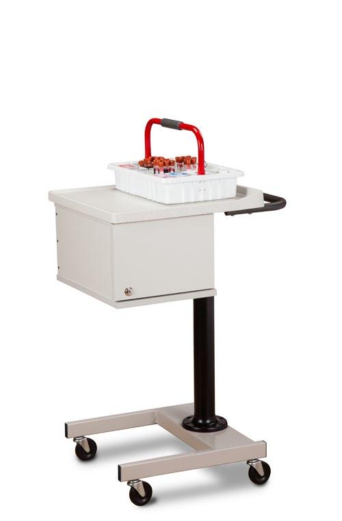 Phlebotomy Carts Easy to handle and maneuver in tight spaces with One-Bin Phlebotomy Cart H-Base, Phlebotomy Carts