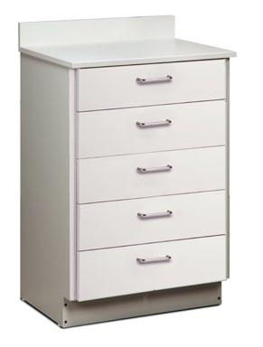 Self-closing doors and drawer with bumpers 8720-P ClintonClean Mobile Bedside Cabinet 1 self closing drawer and door 1 adjustable shelf 2" high rimmed on 3 sides Drawer glides on nylon rollers