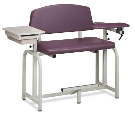Lab X Series, Extra-Wide, Blood Drawing Chairs Clinton s Lab X Series, Extra-Wide, Blood Drawing Chairs feature thick padded surfaces supported by a durable steel