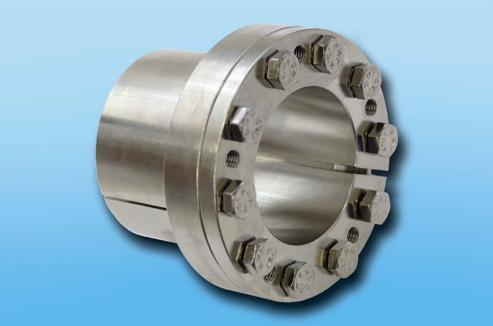 Cone Clamping Elements RLK 110 K centers the hub to the shaft corrosion protected Features Centers the shaft to the hub All parts 35 μm chemically nickel-coated for high corrosion resistance pursuant