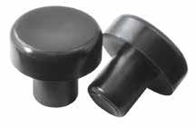 SELF-AESIVE, SCREW-ON FEET & BUMPERS Flat eaded Stem Bumpers Natural Nylon or Black LPE esigned to rest against a flat or tangent surface C Lead Styles B A Tapered: T Step: S Round: R Type Colour A B
