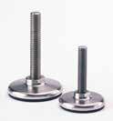 50 80 94 600 12 Fixed Stud Levelling Foot SR5701 303 Stainless Steel wit inset Nitrile Rubber Base Fixed angle foot Low profile base Stainless Steel d L Max Load Pack Tread Size (d) Foot ia () Stud