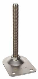 MACINERY FEET Pressed Steel Bolt own uck Feet Galvanised Steel ig load capacity - suitable for macinery and conveyors Asymmetrical foot design reduces interference wit walls or walkways Bolt oles for