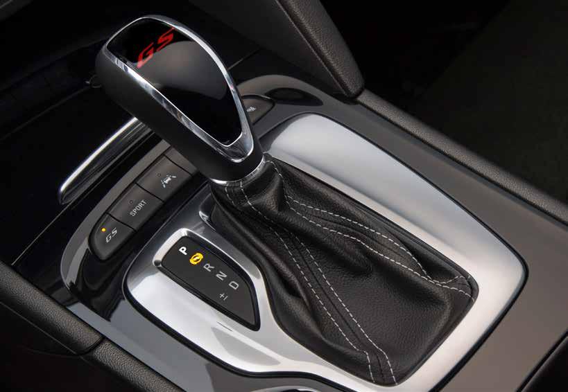 THE RIGHT GEAR Regal GS has an advanced 9-speed automatic transmission that uses