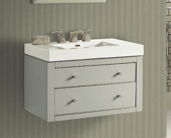 1510-WV3018 30x18 Wall Mount Vanity S-11030W8 30x18 Ceramic Sink (8 spread)