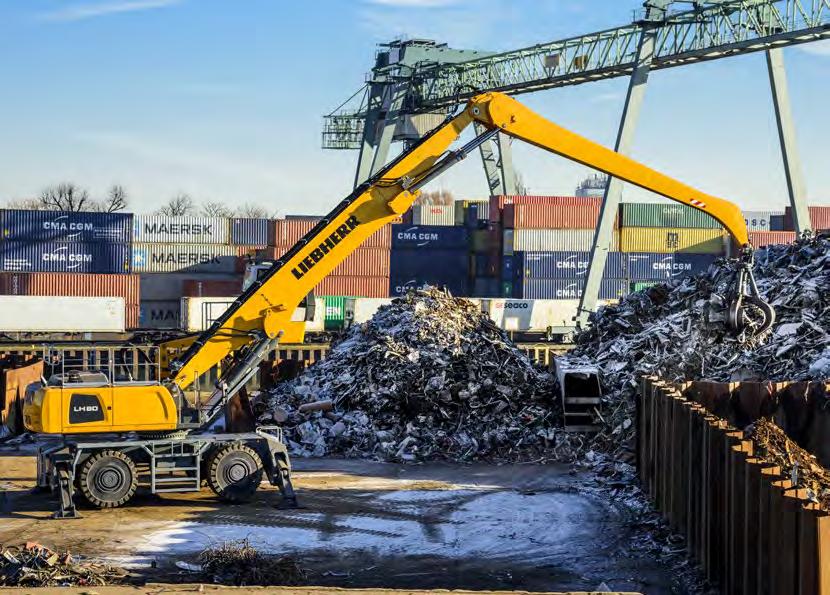 Maintainability Efficiency bonus Even with maintenance and service The Liebherr material handling machine LH is powerful, robust, precise and efficient.