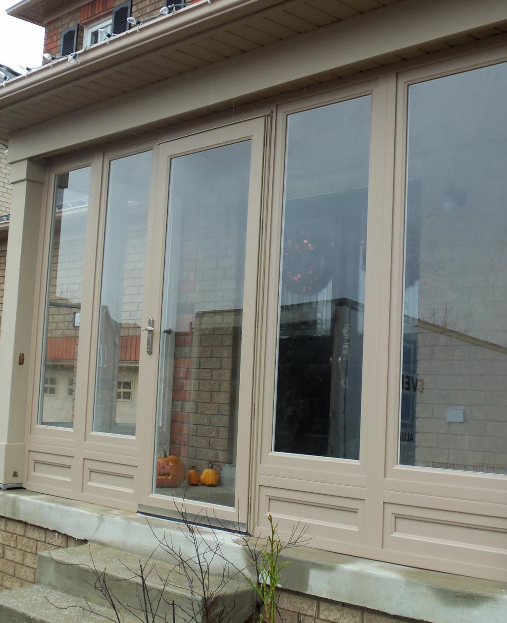 VINYL PORCH ENCLOSURES Porch enclosures come standard with fixed panels Threshold included No exposed screws