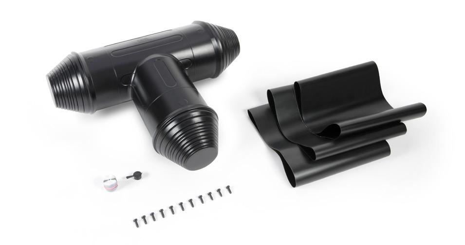 6 RAUVITHERM SHROUD KITS RAUVITHERM T-Shroud Set for tee connections Complete kit includes: - Shroud, made of PE - Heat shrink sleeves - Ventilation plugs - GRP polymer screws - Sealing tape -