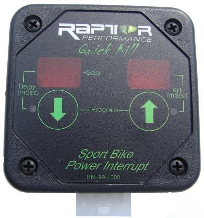 THE RAPTOR QUICK KILL IS A SOPHISTICATED, MICROPROCESOR BASED ENGINE KILL WHICH ALLOWS PRECISE CONTROL OVER FULL THROTTLE, CLUTCH- LESS UP SHIFTING.