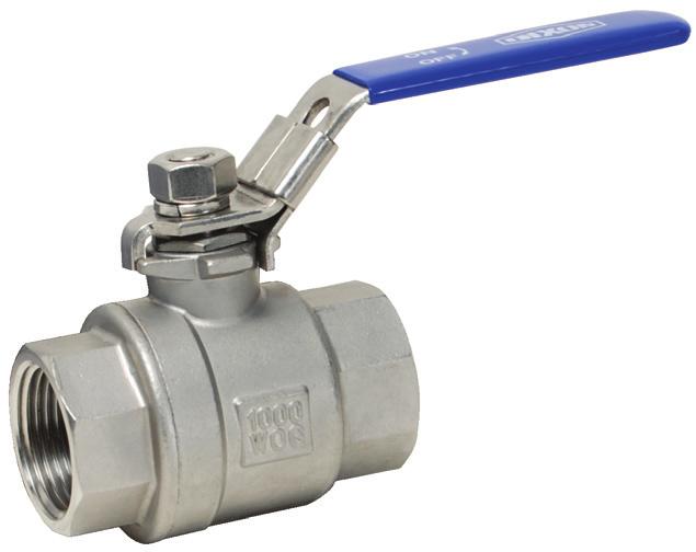 Applications: for use with water, oil and gas Stainless Steel Locking Handle Ball Valves - Full Port ¼" - 3" available in full port design (SSLBV, SSLBV ) 316 stainless steel body, ball