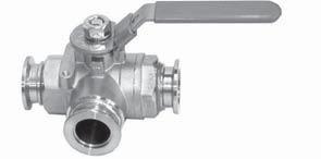 Ball Valves 3-way ball valves, manual DKH-S 3-way ball valve with L or T boring for use in rough vacuum - applicable for non or slightly corrosive media manual with handle, switchover possibly