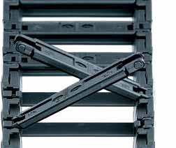 Hinged crossbar can be swiveled by more than 180 on both 9 11 12 1 Fully enclosed E-Tube Series 480 Modular