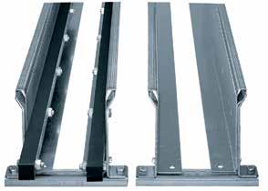 simple, modular assembly Side-mounted glide strips for wear protection in high-speed Corrosion