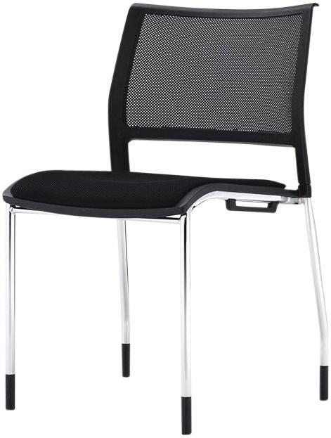 4kg 655 500 615 TIPO FOUR LEG CHAIR WITH GLIDES PP Back Mesh
