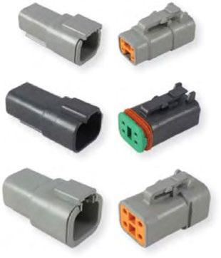 Features & Benefits Deutsch connectors are ideal where dust, dirt, moisture, salt spray, and vibration can contaminate or damage electrical connections.
