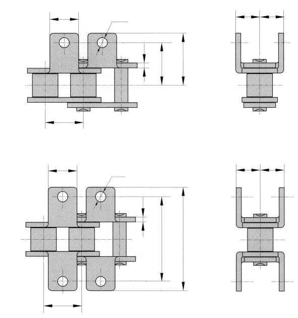 American Standard () Conveyor Attachments AA1 /2 W/2 KK1 W W 40 50 60 80 100 0.626 1.