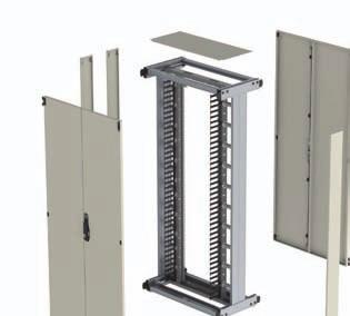 Speciality racks - high density racks DRS - High density copper cabling rack One pair of 19 mounting rails with cable management fingers Unit height labels fitted to 19 mounting rails (numbered