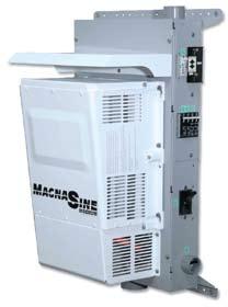The picture at right shows an OutBack inverter mounted on an E-Panel. OutBack and Magnum inverters mount on a unique hinged door to keep the footprint of the system as small as possible.