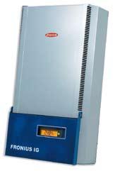 80 INVERTERS Grid-Tie Fronius IG Inverters Fronius IG inverters offer high efficiency, precision maximum power point tracking, and intelligent thermal management, all of which result in superior