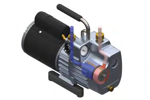 The SUPEREVAC vacuum pump is a highly effi cient, two-stage rotary vane oil-sealed pump fi eld-rated at 15 microns or better.